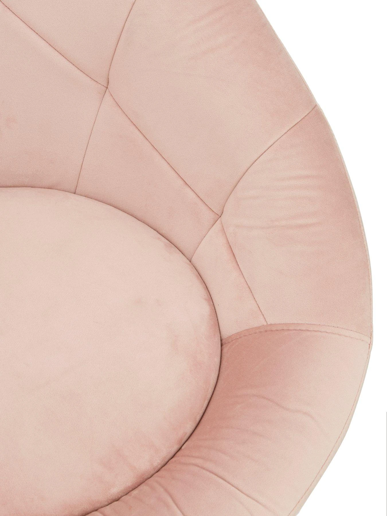 Very Home Odyssey Velvet Leisure Chair - Pink 5 Very Home Odyssey Velvet Leisure Chair - Pink - Image 3