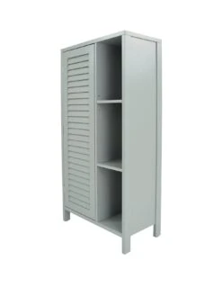 Lloyd Pascal Atlanta Console Unit With Push Opening Door - Grey -Oleu Furniture Shop PNQM9 SQ3 0000000005 GREY SLa