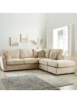 Very Home Kingston R/H Corner Chaise With Footstool -Oleu Furniture Shop PPC9D SQ2 0000000003 NATURAL RSr