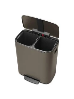 Brabantia Bo 30 + 30-Litre Pedal Bin – Platinum -Oleu Furniture Shop PQYVY SQ4 0000001591 PLATINUM SLd2