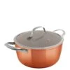 Tower 24cm Copper Forged Casserole Pan -Oleu Furniture Shop PVFRQ SQ1 0000001201 COPPER SLf
