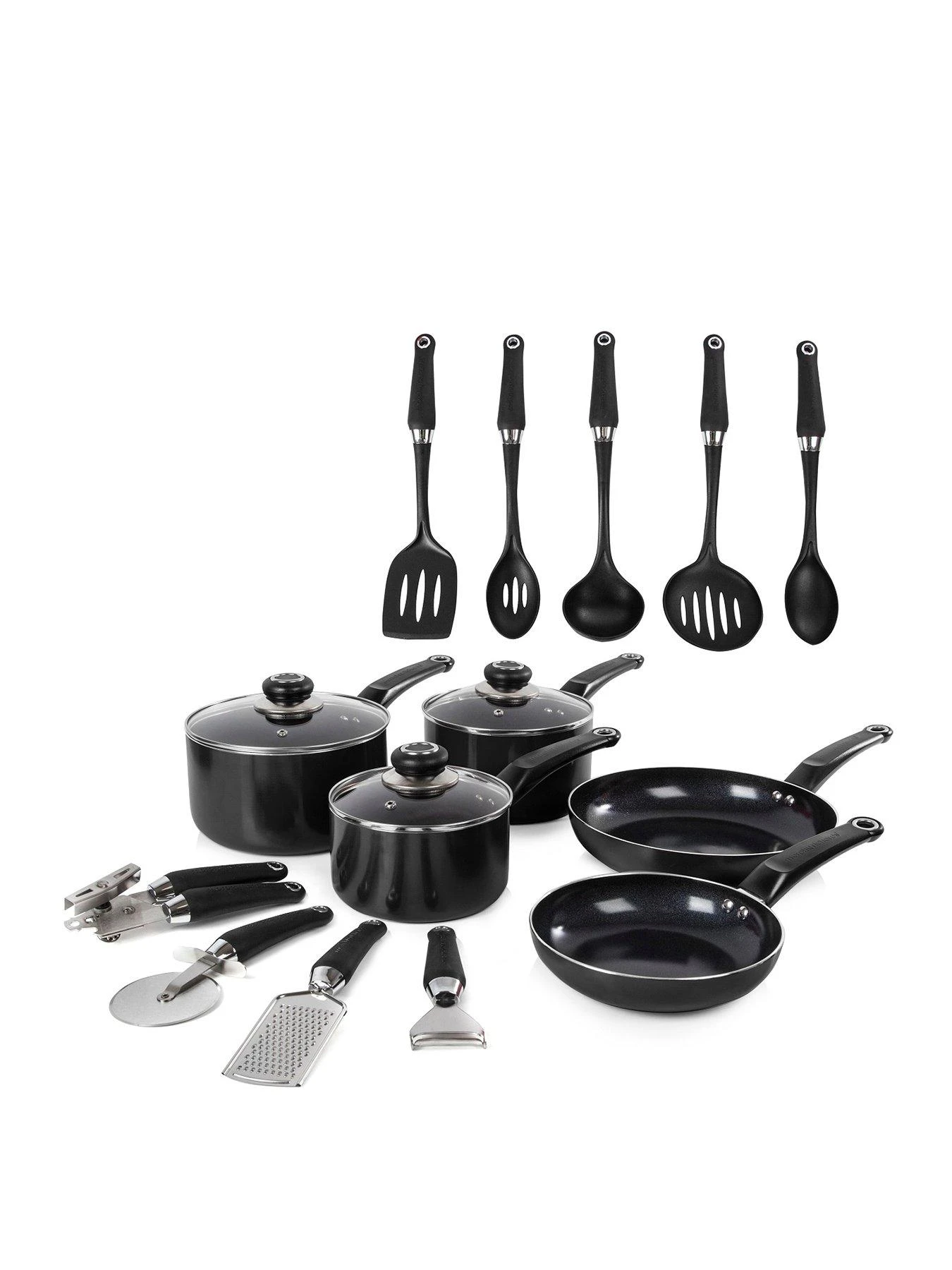 Morphy Richards 14-piece Cookware Set In Black 3 Morphy Richards 14-piece Cookware Set In Black