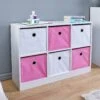 Lloyd Pascal 6 Cube Storage Unit Pink/White -Oleu Furniture Shop PXTHR SQ1 0000000217 PINK WHITE RSr
