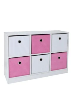 Lloyd Pascal 6 Cube Storage Unit Pink/White -Oleu Furniture Shop PXTHR SQ3 0000000217 PINK WHITE SLa