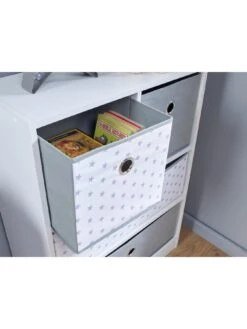 Lloyd Pascal Cube 2+2 Storage Unit With Stars -Oleu Furniture Shop PXTHU SQ4 0000000444 GREY WHITE SLd