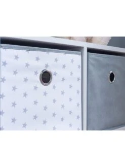 Lloyd Pascal Cube 2+2 Storage Unit With Stars -Oleu Furniture Shop PXTHU SQ5 0000000444 GREY WHITE SLd1