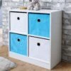 Lloyd Pascal 4 Cube Storage Unit Blue/White -Oleu Furniture Shop PXTHX SQ1 0000000216 BLUE WHITE RSr