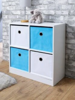 Lloyd Pascal 4 Cube Storage Unit Blue/White