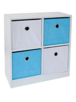 Lloyd Pascal 4 Cube Storage Unit Blue/White -Oleu Furniture Shop PXTHX SQ3 0000000216 BLUE WHITE SLa