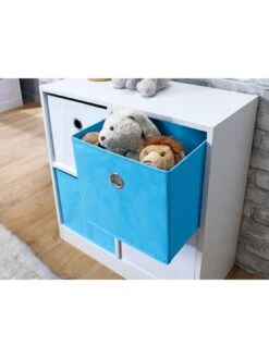 Lloyd Pascal 4 Cube Storage Unit Blue/White -Oleu Furniture Shop PXTHX SQ4 0000000216 BLUE WHITE SLd