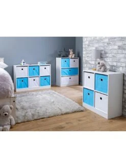Lloyd Pascal 4 Cube Storage Unit Blue/White -Oleu Furniture Shop PXTHX SQ6 0000000216 BLUE WHITE SLd2