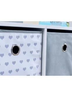Lloyd Pascal 6 Cube Storage Unit With Hearts -Oleu Furniture Shop PXTJ9 SQ5 0000000444 GREY WHITE SLd1
