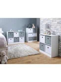 Lloyd Pascal 6 Cube Storage Unit With Hearts -Oleu Furniture Shop PXTJ9 SQ6 0000000444 GREY WHITE SLd2