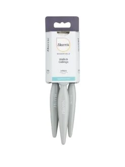 Harris Essentials Walls & Ceilings Paint Brushes 3 Pack