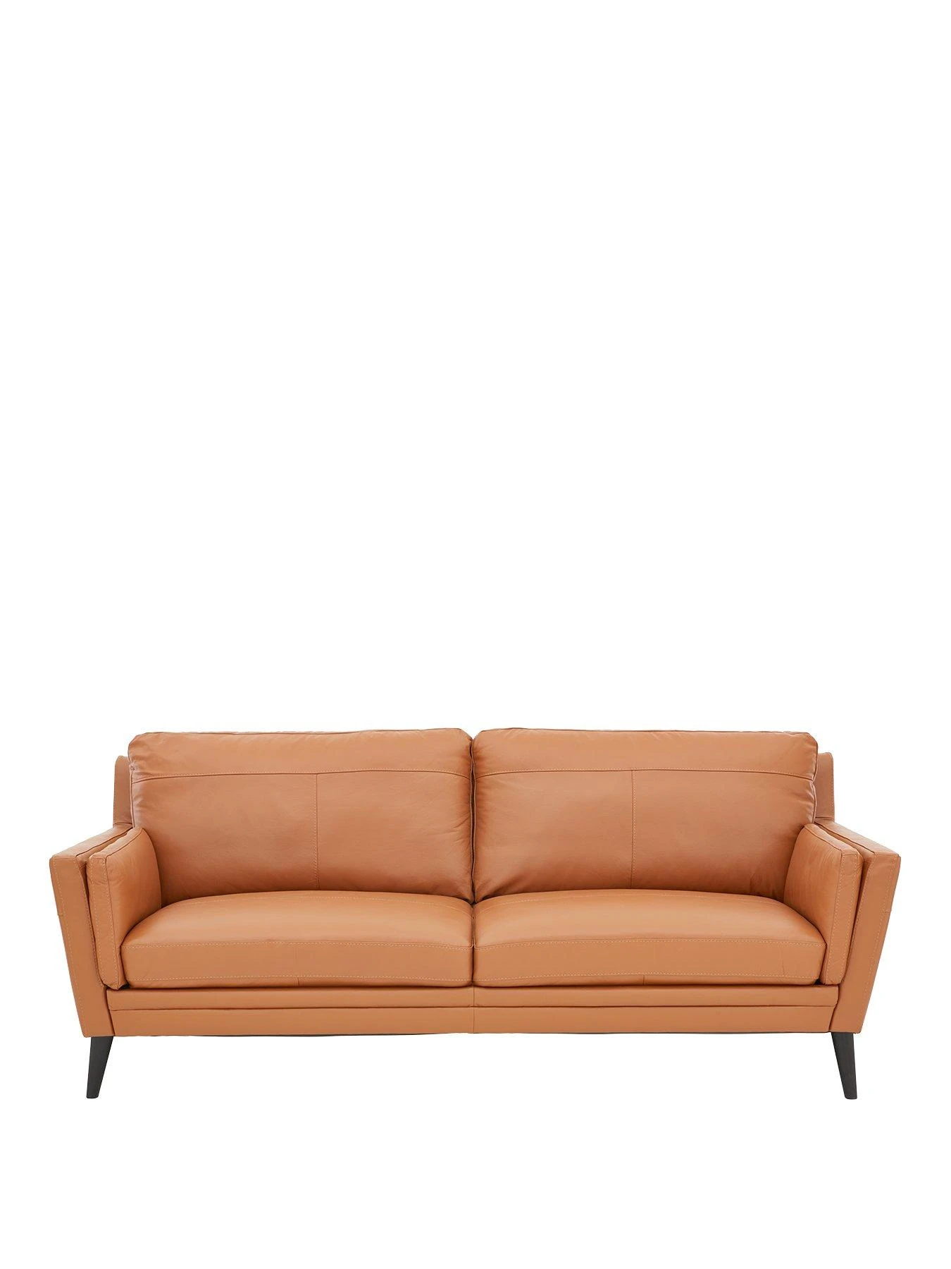 Very Home Lincoln Leather 3 Seater Sofa 3 Very Home Lincoln Leather 3 Seater Sofa