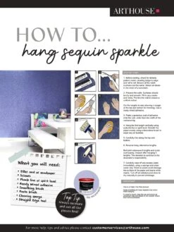 ARTHOUSE Sequin Sparkle Silver Wallpaper -Oleu Furniture Shop Q6XVP SQ5 0000000035 SILVER SLd3