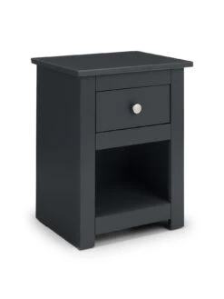 Julian Bowen Radley 1 Drawer Bedside Chest - Athracite -Oleu Furniture Shop Q74DQ SQ5 0000000833 ANTHRACITE GREY SLd1