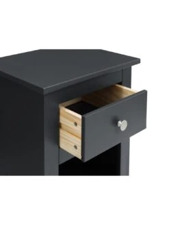Julian Bowen Radley 1 Drawer Bedside Chest - Athracite -Oleu Furniture Shop Q74DQ SQ6 0000000833 ANTHRACITE GREY SLd2