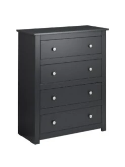 Julian Bowen Radley 4 Drawer Chest - Anthracite -Oleu Furniture Shop Q74HA SQ3 0000000833 ANTHRACITE GREY SLa