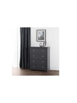 Julian Bowen Radley 4 Drawer Chest - Anthracite -Oleu Furniture Shop Q74HA SQ5 0000000833 ANTHRACITE GREY SLd1