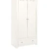 Julian Bowen Radley 2 Door Combination Wardrobe - White -Oleu Furniture Shop Q74HD SQ1 0000014729 SURF WHITE SLf