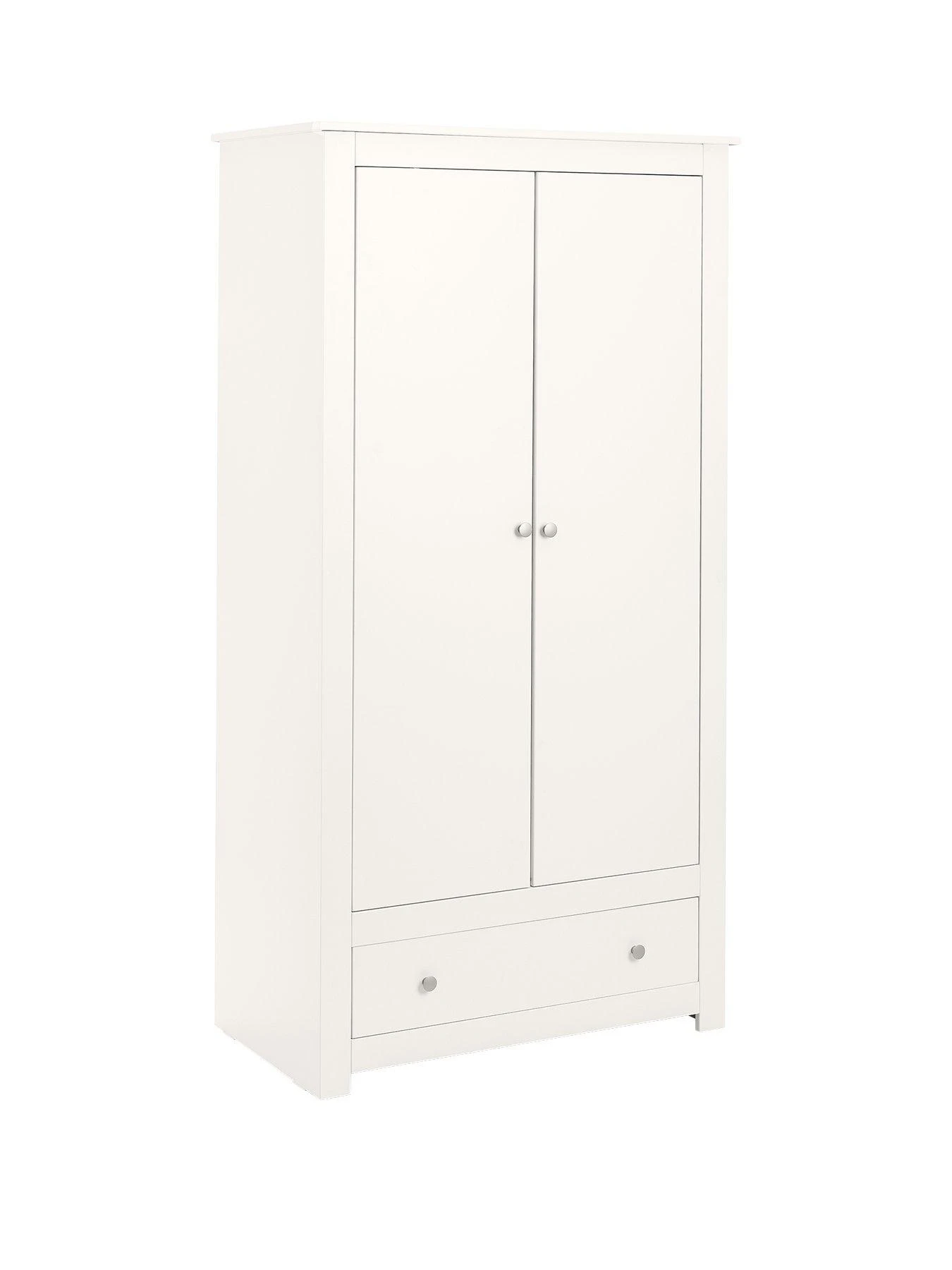 Julian Bowen Radley 2 Door Combination Wardrobe - White 3 Julian Bowen Radley 2 Door Combination Wardrobe - White