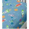 Bedlam Supersonic Glow In The Dark Single Fitted Sheet - Multi