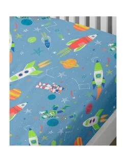 Bedlam Supersonic Glow In The Dark Single Fitted Sheet - Multi