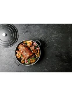 MasterClass Cast Aluminium 24 Cm Casserole Dish With Lid -Oleu Furniture Shop Q7KE4 SQ3 0000000004 BLACK SLd1