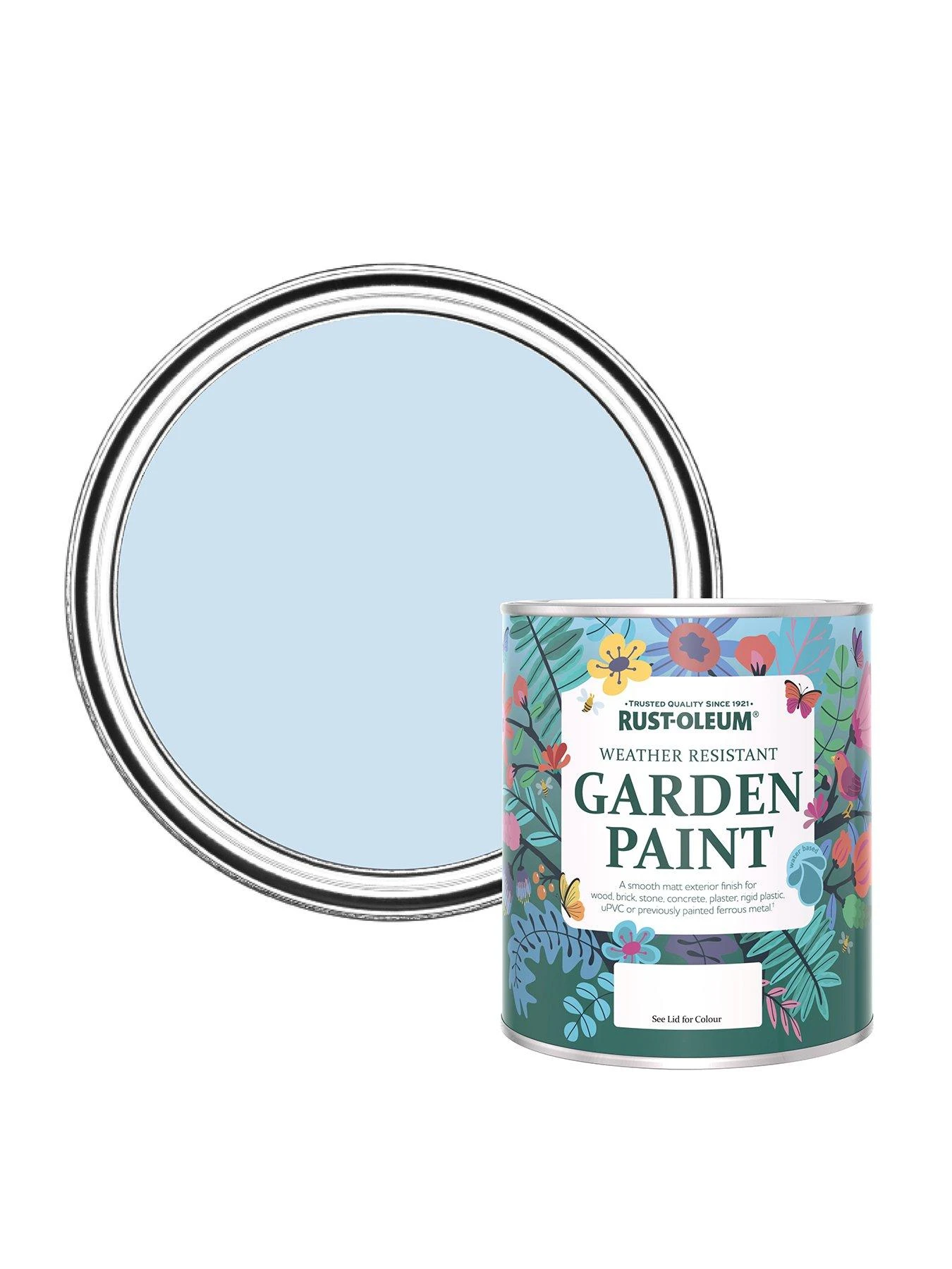 Rust-Oleum Powder Blue Garden Furniture Paint - 750ml 3 Rust-Oleum Powder Blue Garden Furniture Paint - 750ml