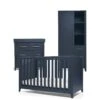 Mamas & Papas Melfi Cot Bed, Dresser Changer And Storage Wardrobe - Midnight Blue -Oleu Furniture Shop Q7X7G SQ1 0000000677 MIDNIGHT BLUE SLf