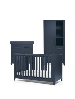 Mamas & Papas Melfi Cot Bed, Dresser Changer And Storage Wardrobe - Midnight Blue