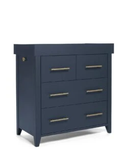Mamas & Papas Melfi Cot Bed, Dresser Changer And Storage Wardrobe - Midnight Blue -Oleu Furniture Shop Q7X7G SQ4 0000000677 MIDNIGHT BLUE SLd