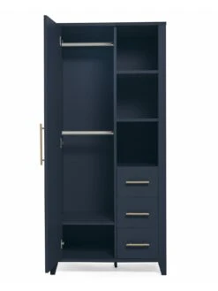 Mamas & Papas Melfi Cot Bed, Dresser Changer And Storage Wardrobe - Midnight Blue -Oleu Furniture Shop Q7X7G SQ5 0000000677 MIDNIGHT BLUE SLd1