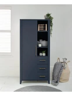 Mamas & Papas Melfi Storage Wardrobe - Midnight Blue -Oleu Furniture Shop Q7X7V SQ6 0000000677 MIDNIGHT BLUE SLd2