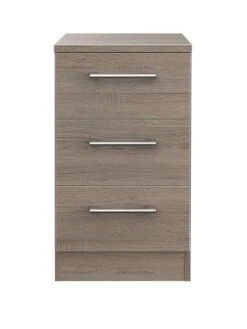 SWIFT Halton Ready Assembled 3 Drawer Bedside Chest - FSC® Certified