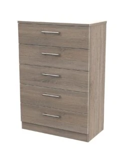 SWIFT Halton Ready Assembled 5 Drawer Chest - FSC® Certified 10 SWIFT Halton Ready Assembled 5 Drawer Chest - FSC® Certified -Oleu Furniture Shop Q9JXD SQ3 0000000558 DARK OAK SLa