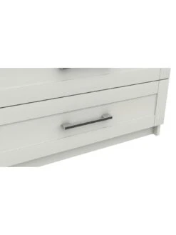 One Call Regal Ready Assembled 4 + 4 Drawer Chest -Oleu Furniture Shop Q9PLG SQ4 0000000559 WHITE GLOSS SLd