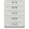 One Call Regal Ready Assembled 5 Drawer Chest -Oleu Furniture Shop Q9PLH SQ1 0000000559 WHITE GLOSS SLf