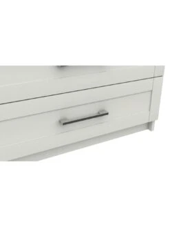 One Call Regal Ready Assembled 5 Drawer Chest -Oleu Furniture Shop Q9PLH SQ6 0000000559 WHITE GLOSS SLd2