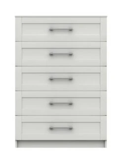One Call Regal Ready Assembled 3 Piece Package - 5 Drawer Chest And Set Of 2 Bedside Chests 12 One Call Regal Ready Assembled 3 Piece Package - 5 Drawer Chest And Set Of 2 Bedside Chests -Oleu Furniture Shop Q9PLM SQ5 0000000559 WHITE GLOSS SLd1