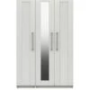 One Call Regal Part Assembled 3 Door Mirrored Wardrobe -Oleu Furniture Shop Q9PLQ SQ1 0000000559 WHITE GLOSS SLf