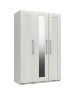 One Call Regal Part Assembled 3 Door Mirrored Wardrobe 10 One Call Regal Part Assembled 3 Door Mirrored Wardrobe -Oleu Furniture Shop Q9PLQ SQ3 0000000559 WHITE GLOSS SLa