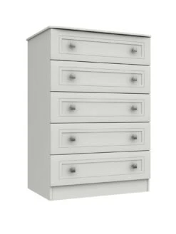 One Call Harris Ready Assembled 5 Drawer Chest 8 One Call Harris Ready Assembled 5 Drawer Chest -Oleu Furniture Shop Q9PMA SQ3 0000000013 WHITE SLa