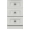 One Call Harris Ready Assembled 3 Drawer Bedside Chest 1 One Call Harris Ready Assembled 3 Drawer Bedside Chest -Oleu Furniture Shop Q9PN4 SQ1 0000000013 WHITE SLf