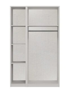 One Call Harris 4 Piece Part Assembled Package 3 Door Mirrored Wardrobe, 5 Drawer Chest And 2 Bedside Chests -Oleu Furniture Shop Q9PNL SQ6 0000000013 WHITE SLd2