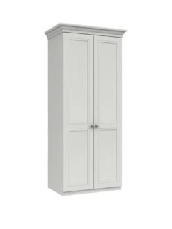 One Call Harris Ready Assembled 2 Door Wardrobe -Oleu Furniture Shop Q9PNR SQ3 0000000013 WHITE SLa