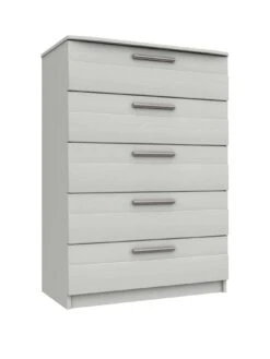 One Call Taylor Ready Assembled 5 Drawer Chest -Oleu Furniture Shop Q9QWL SQ3 0000000013 WHITE SLa