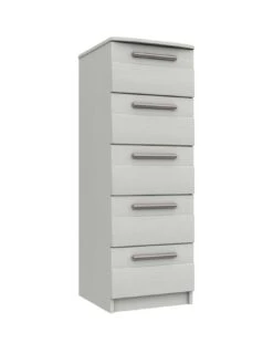 One Call Taylor Ready Assembled 5 Drawer Tall Boy -Oleu Furniture Shop Q9QWN SQ3 0000000013 WHITE SLa