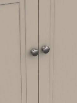 One Call Reid 4 Piece Part Assembled Package - 3 Door Mirrored Wardrobe, 5 Drawer Chest And 2 Bedside Cabinets -Oleu Furniture Shop Q9QYF SQ5 0000000179 TAUPE SLd1